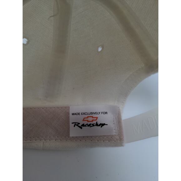 Raceshop Chevrolet Chevy Snapback Hat Adjustable White Autographed - Picture 12 of 12